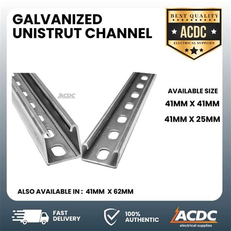 41mm slotted channel|Strut Channel 1meter 41mmx41mm / x 25mm Unistrut Support Channel .